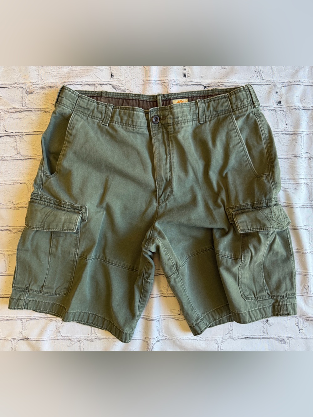 Y2K Cargo Shorts Khaki Green  Timberland 36 Men's Heavyweight